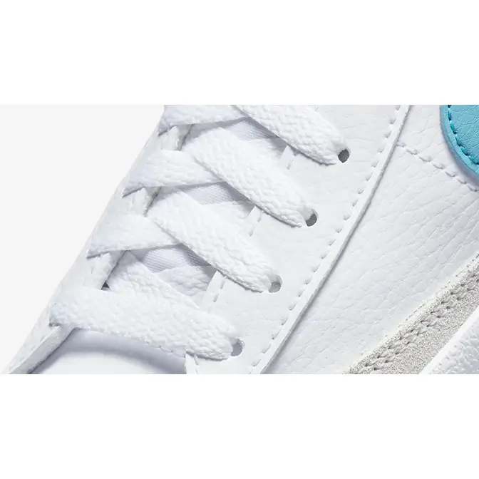 Nike Blazer Mid GS White Aqua FN7790-100 Detail