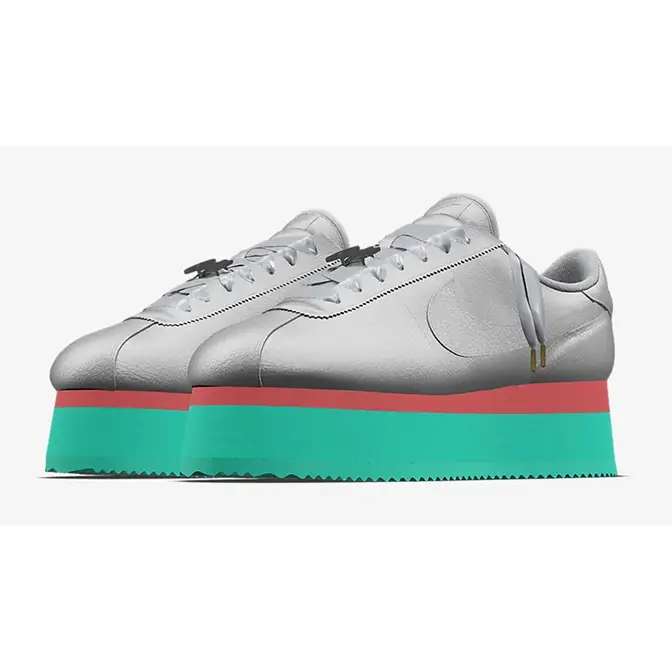 Nike checkered 2024 platform cortez sneakers