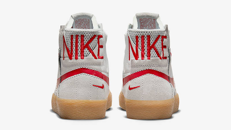 Nike SB Zoom Blazer Mid Premium Grey Red Gum FD5113-100 Back