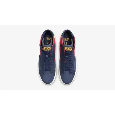 retro-styled Nike shoes Premium Navy Red Yellow FD5113-600 Top