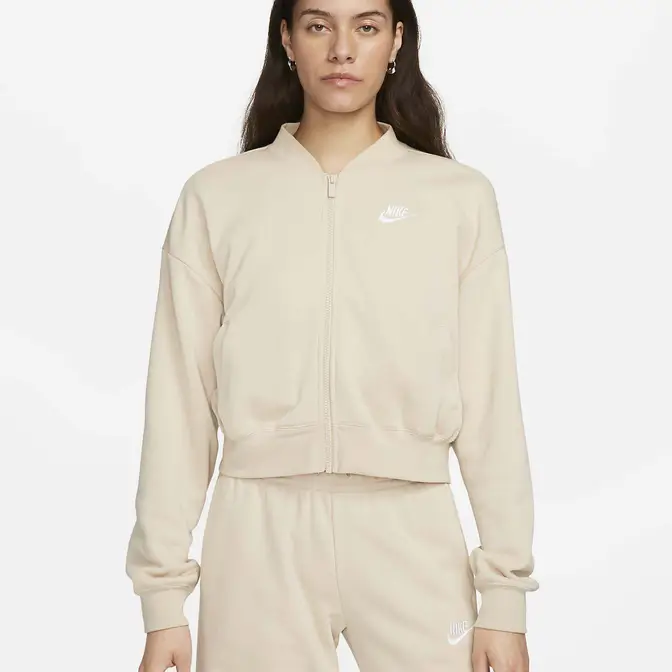 Nike Sportswear Club Fleece Oversized Cropped Full-Zip Jacket | Where ...