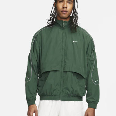 nike sportswear solo swoosh woven tracksuit jacket green w380 h380