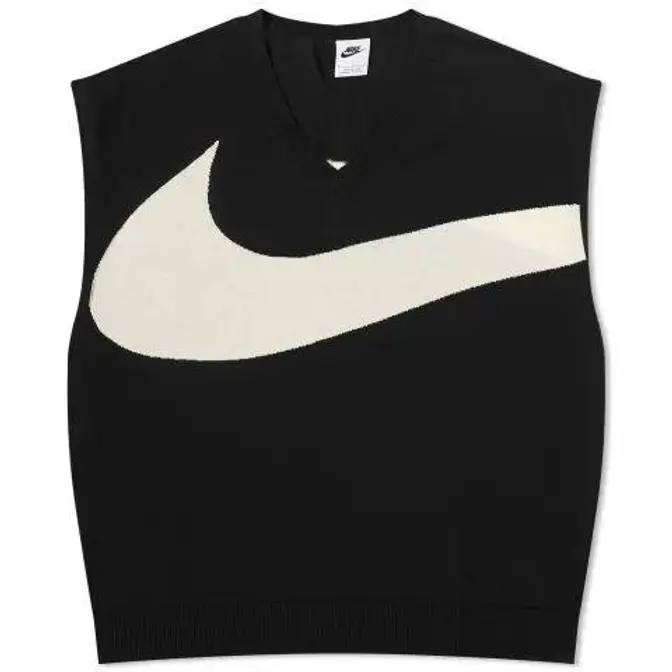 Nike Swoosh Sweater Vest Black Feature