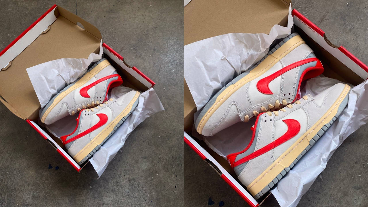 Vintage Vibes Meet Modern Cool: The Nike Dunk Low Athletic Department "Grey/Red"