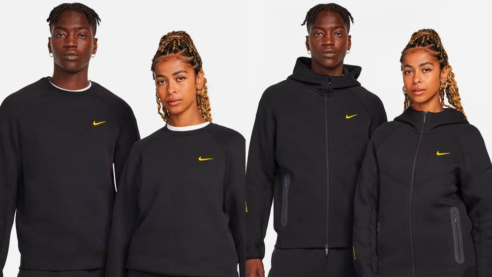 Image via Nike The Full Reveal: NOCTA x Nike Tech Fleece Pieces Sport a Stealthy Black Hue