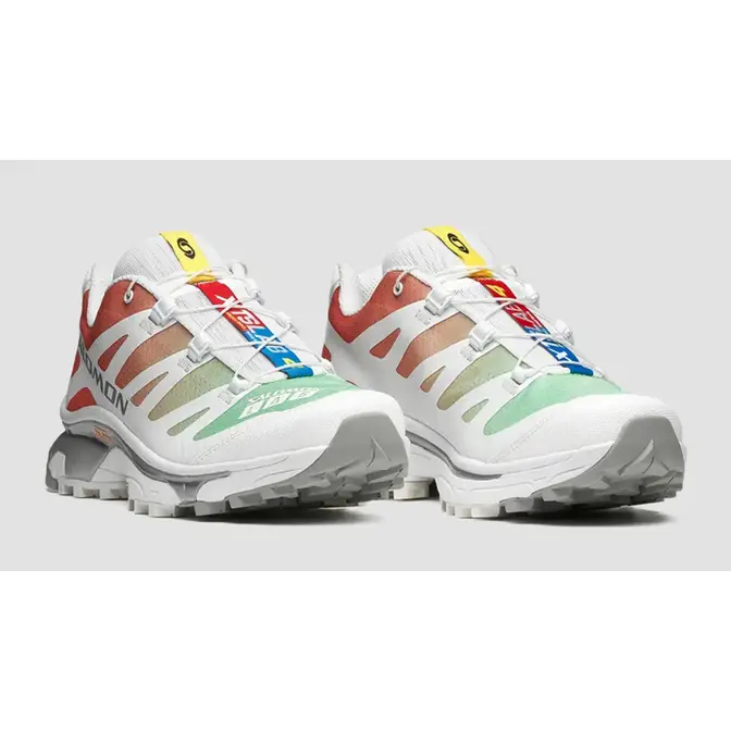 Salomon XT-4 OG Trainers - White / Green Ash / Coral main image 0