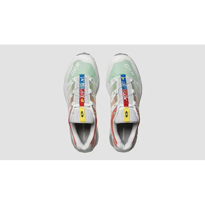 Salomon XT-4 OG Trainers - White / Green Ash / Coral
