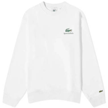 Sporty & Rich Iman Cashmere Hoodie x Lacoste Play Tennis Crew Sweat