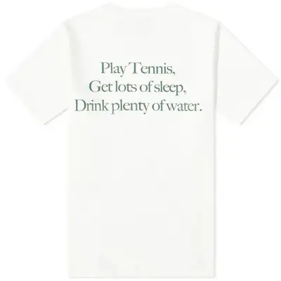 Sporty _ Rich x Lacoste Play Tennis T-Shirt Farine Backside