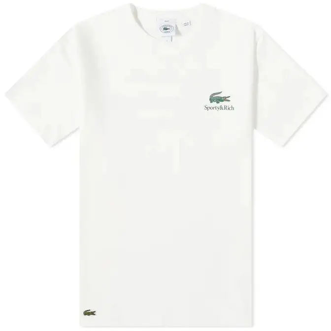 Sporty _ Rich x Lacoste Play Tennis T-Shirt Farine Feature