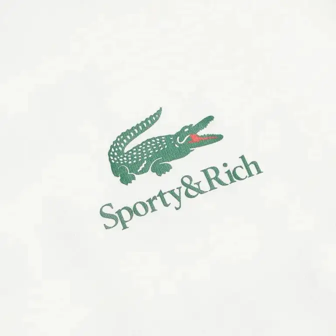 Sporty _ Rich x Lacoste Play Tennis T-Shirt Farine Logo