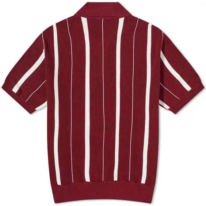 Sporty _ Rich x Lacoste Striped Knitted Polo Pinot Backside