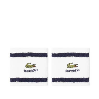 Sporty & Rich Iman Cashmere Hoodie x Lacoste Striped Wristband