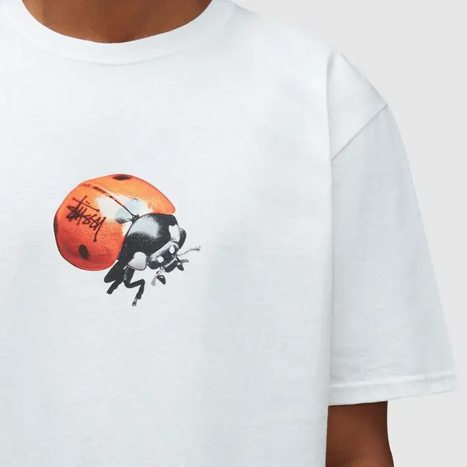 Stüssy Ladybug T-Shirt White Closeup