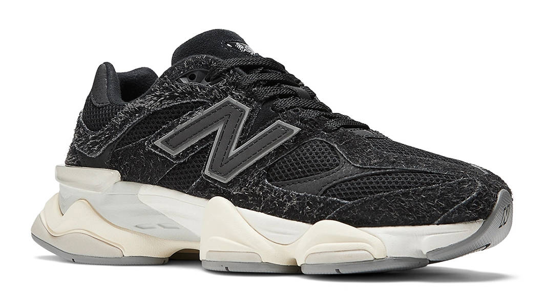 The New Balance 9060 Black Hairy Suede U9060HSD Side