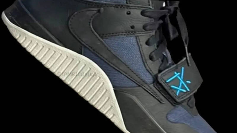 Travis Scott x Jordan Jumpman Jack Trainer Black Thunder Blue FZ8117-001 Detail