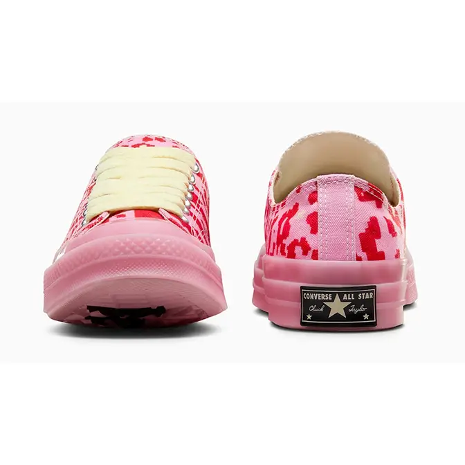 Tênis Leather Converse All Star Replay Platform Leather Converse Chuck 70 Low Digital Leopard Pink A08165C Back