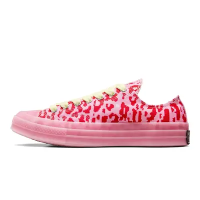 Tênis Leather Converse All Star Replay Platform Leather Converse Chuck 70 Low Digital Leopard Pink A08165C