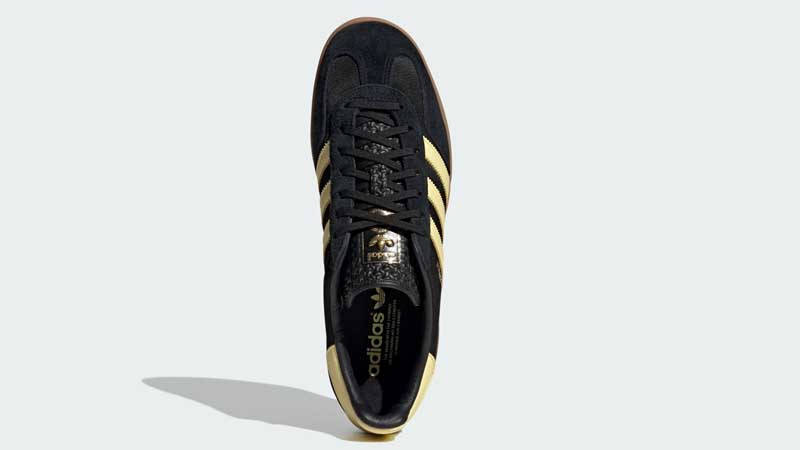 adidas Gazelle Indoor Black Yellow Gum Middle