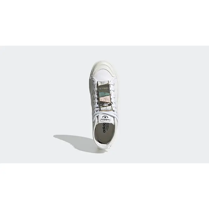adidas Originals ZX 1K Boost Sneaker in Triple-Weiß middle