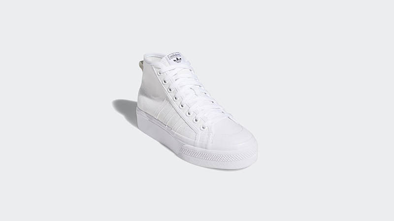 adidas Nizza Platform Mid Cloud White front