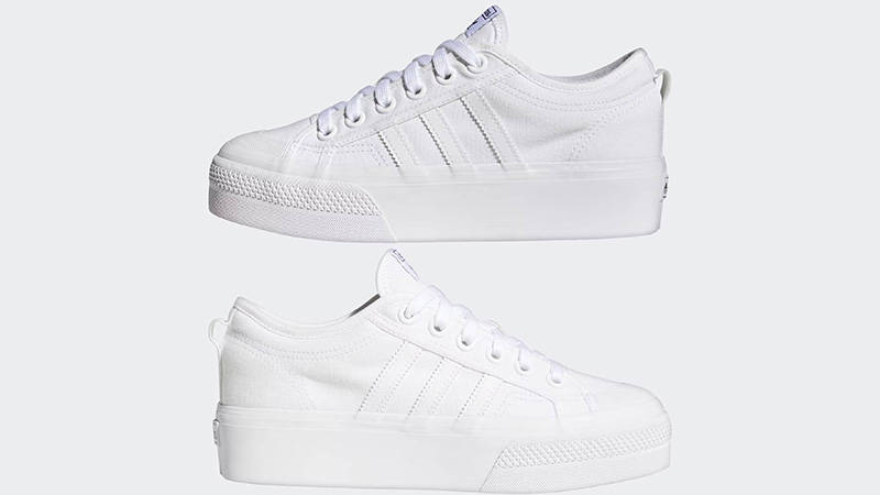 adidas Nizza Platform Triple White feature