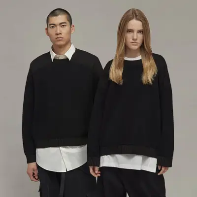 adidas Y-3 Utility Crew Sweatshirt Black Feature