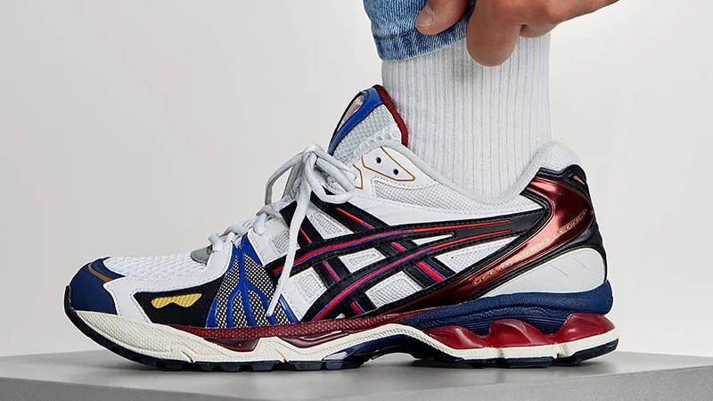 ASICS Gel-Kayano Legacy 30th Black White 1203a325-100 on foot