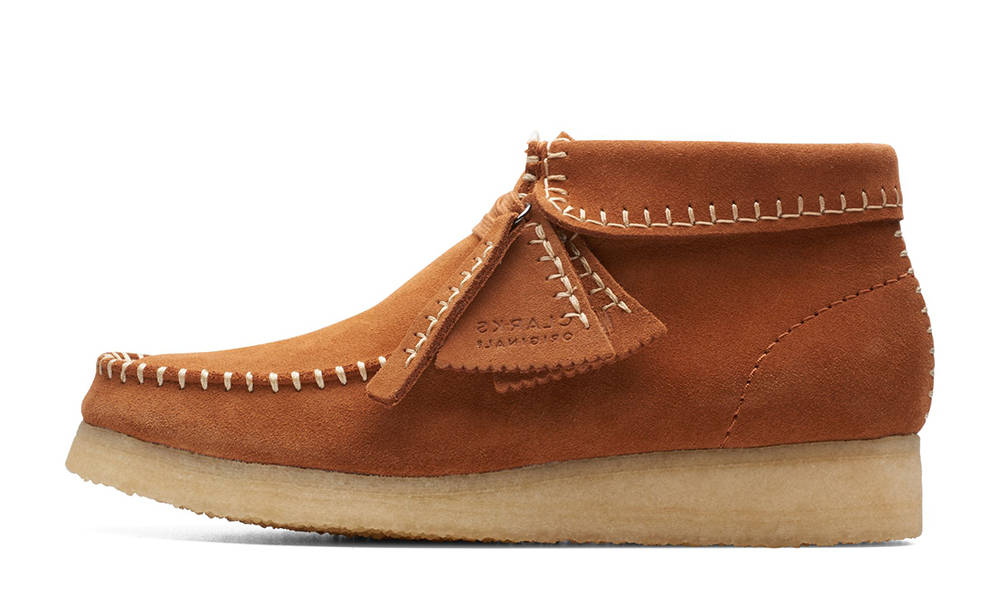 Clarks Wallabee Stitch Boots Ginger Suede 26173986
