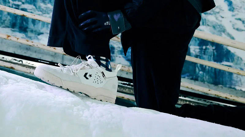 Converse QAK CP Gore-Tex Mid White Green side on foot