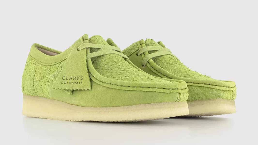 Lime green 2024 wallabee clarks