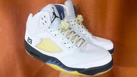 A Leaked Look at the A Ma Maniére x Air Jordan 5 in "Diffused Blue" A Leaked Look at the A Ma Maniére x Air Jordan 5 in "Diffused Blue"