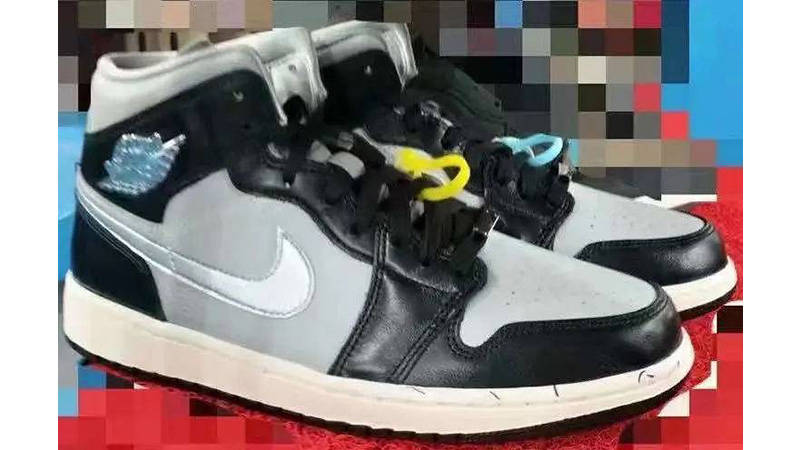 Jordan 1 Mid Grey Black Silver first look