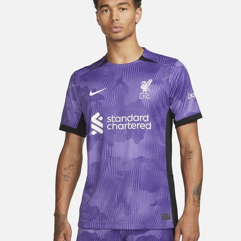 Liverpool F.C. 2023-24 Stadium Third Nike Dri-FIT Football Shirt Space Purple Feature