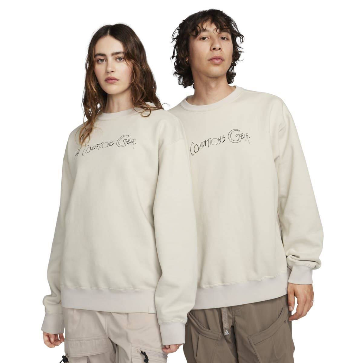 Nike ACG Therma-FIT Fleece Crew Brown Front