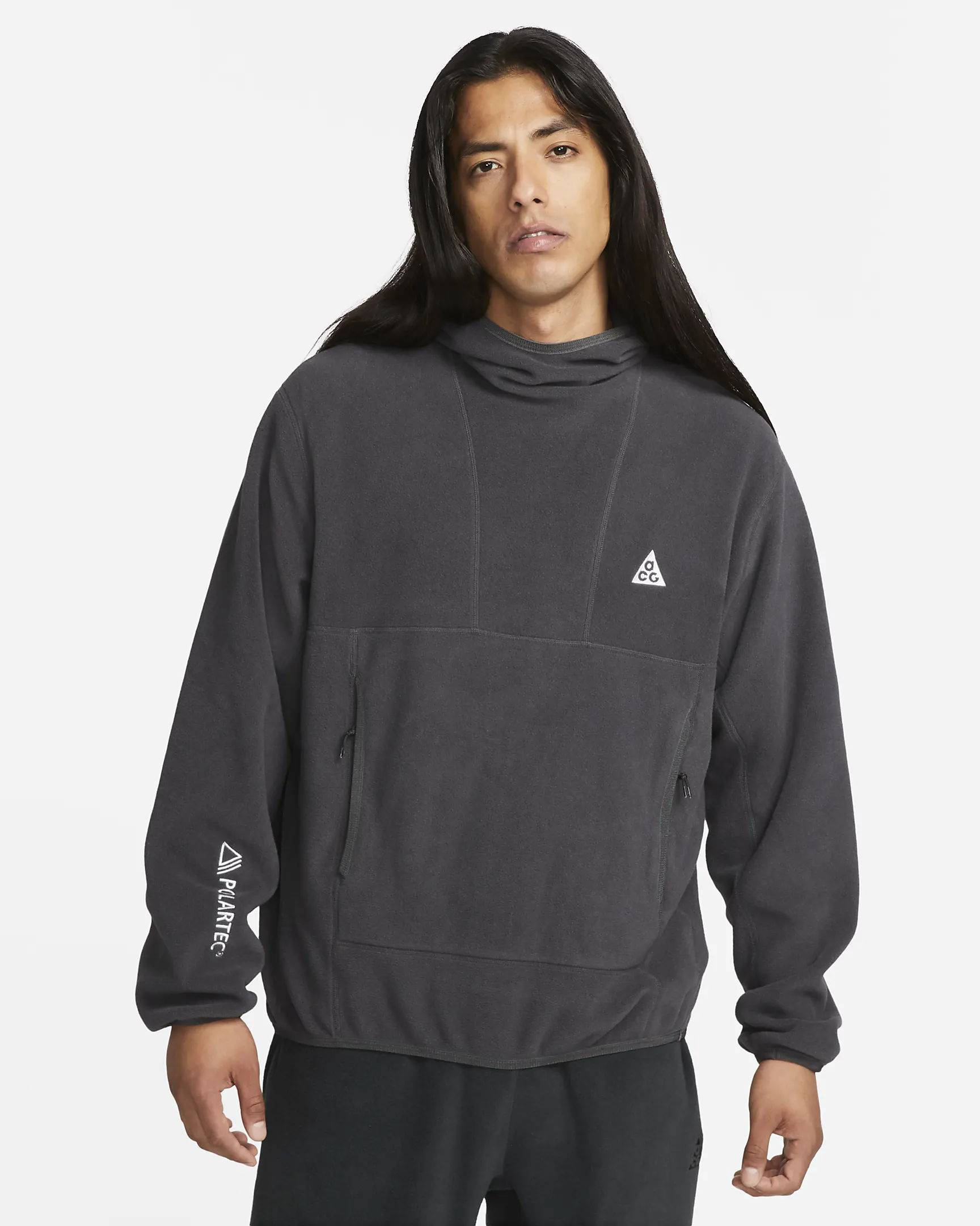 Nike ACG Wolf Tree Pullover Hoodie Anthracite Feature