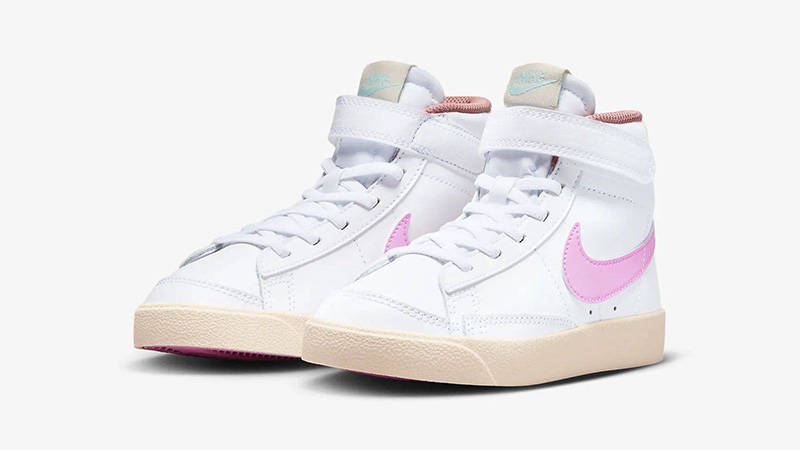Nike Blazer Mid White Guava Ice Kids front