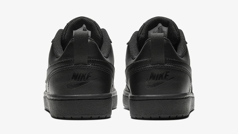 Nike Court Borough Low 2 GS Triple Black BQ5448-001 Back