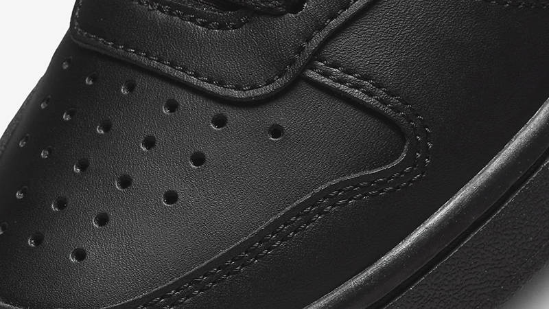 Nike Court Borough Low Recraft GS Triple Black DV5456-002 Detail