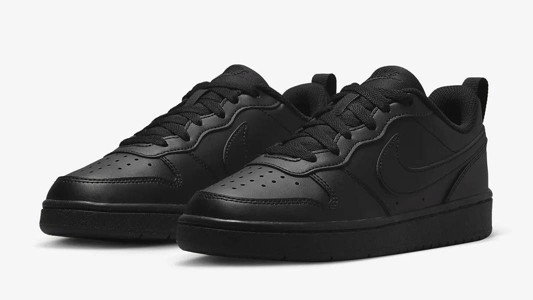 Nike Court Borough Low Recraft GS Triple Black DV5456-002 Side