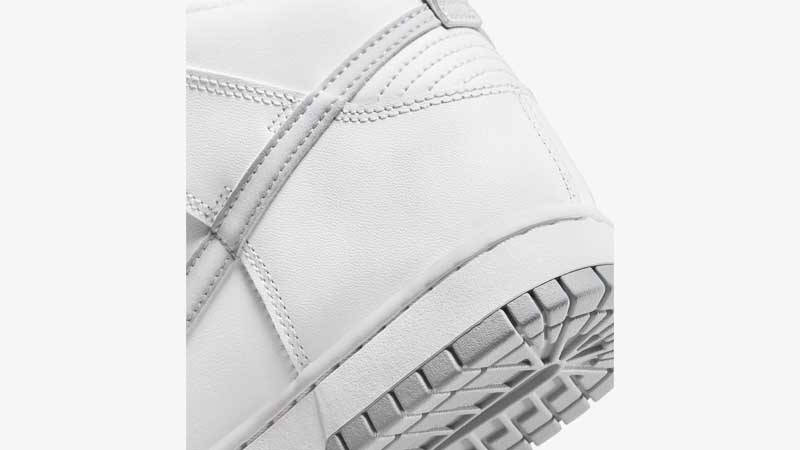 Nike Dunk High Airbrush Swoosh White Closeup