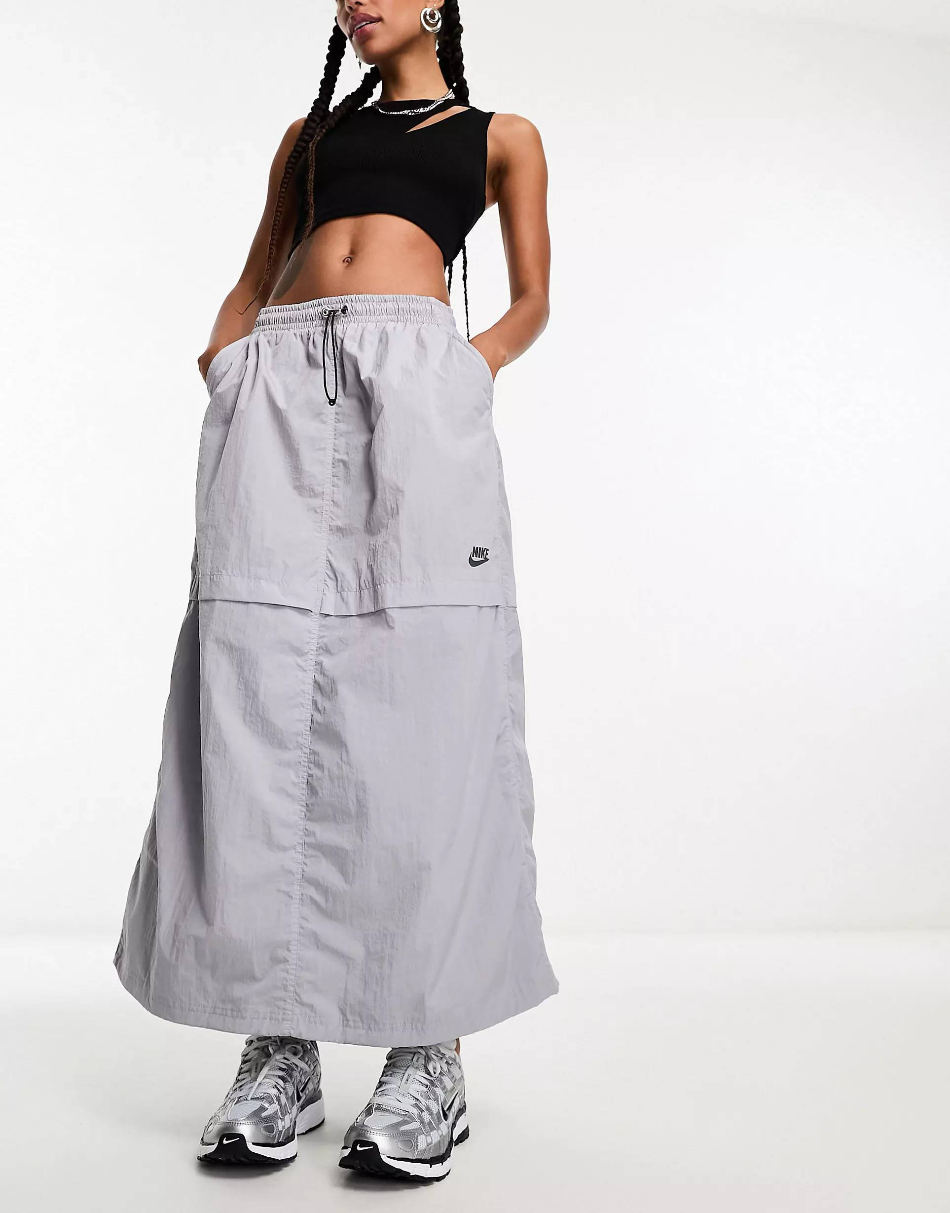 Nike Sports Utility Woven Skirt Pewter Grey