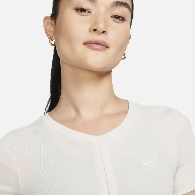 Nike Sportswear Essentials Ribbed Short-Sleeve Mod Cropped Top | Where ...