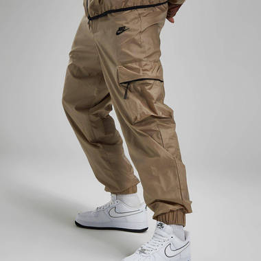 nike tech woven cargo track pants green front w380 h380