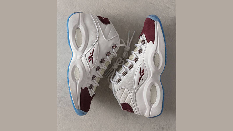 Packer x Reebok Question Mid Burgundy side by side