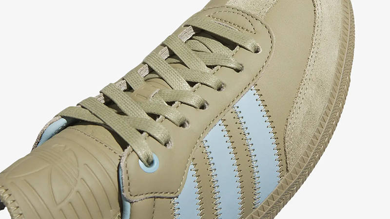 Pharrell x adidas Samba Humanrace Olive Blue Where To Buy ID8712