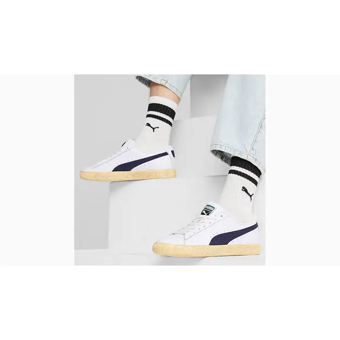 PUMA Clyde Vintage White Navy | Where To Buy | 394687-01 | The Sole ...