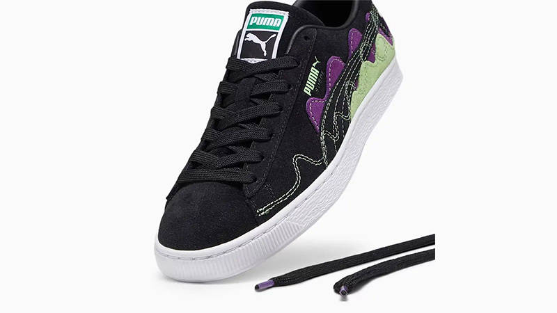PUMA Suede Soundwave Black Spring Fern toebox