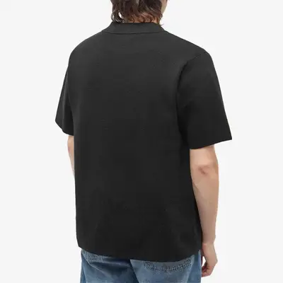 Stussy Perforated Swirl Knit Shirt Black Backside