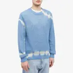 Stussy Pigment Dyed Loose Gauge Sweater Tie Dye Blue Front